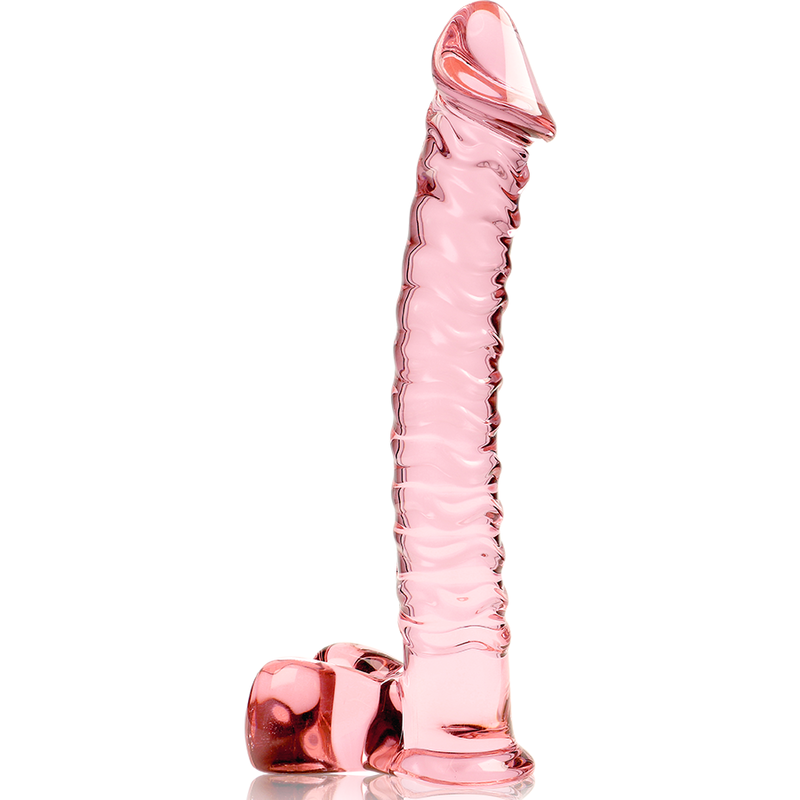 NEBULA SERIES BY IBIZA - MODEL 23 CLEAR BOROSILICATE GLASS DILDO 21.5 CM -O- 4 CM