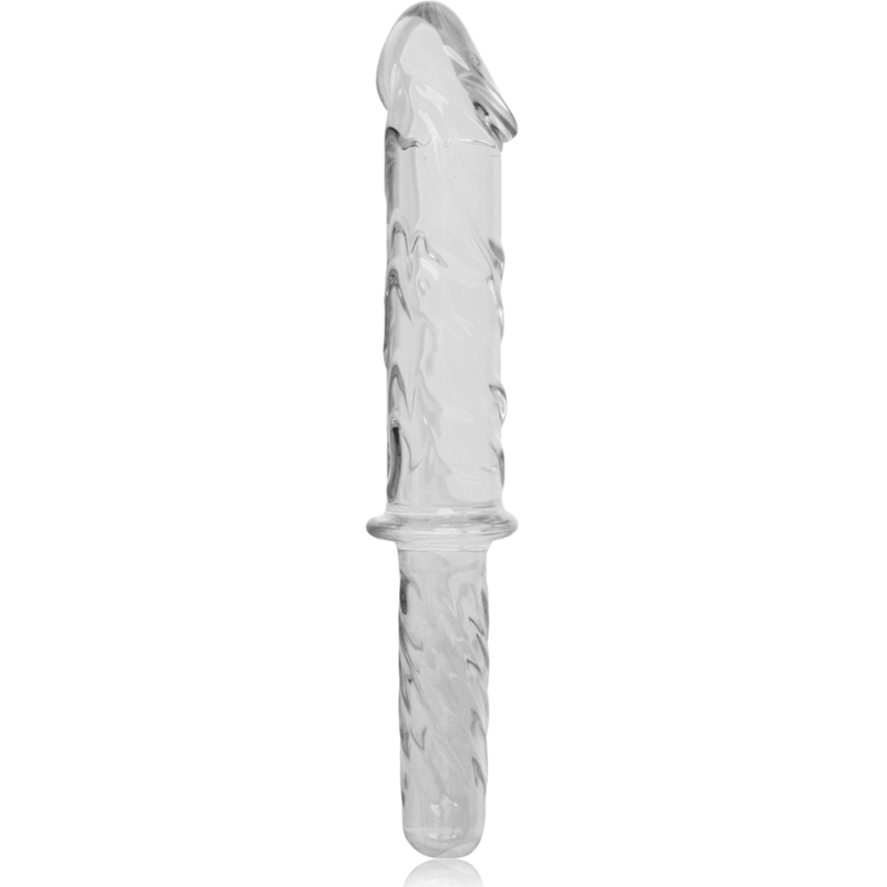 NEBULA SERIES BY IBIZA - MODEL 24 CLEAR BOROSILICATE GLASS DILDO 28.5 CM -O- 5 CM