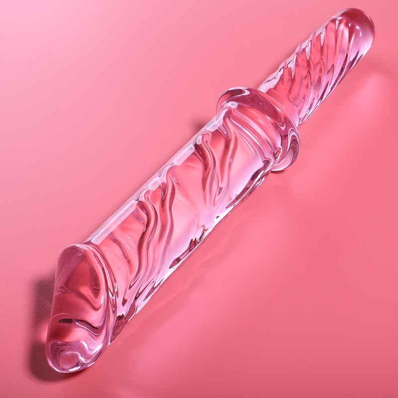 NEBULA SERIES BY IBIZA - MODEL 24 CLEAR BOROSILICATE GLASS DILDO 28.5 CM -O- 5 CM