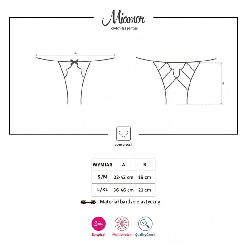 OBSESSIVE - MIAMOR CROCHLESS PANTIES S/M