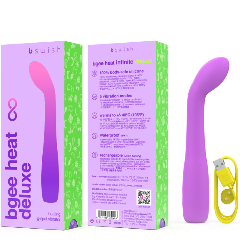 B SWISH - BGEE HEAT INFINITE DELUXE LAVENDER SILICONE RECHARGEABLE VIBRATOR