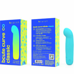 B SWISH - BCUTE CURVE INFINITE CLASSIC BLUE SILICONE RECHARGEABLE VIBRATOR