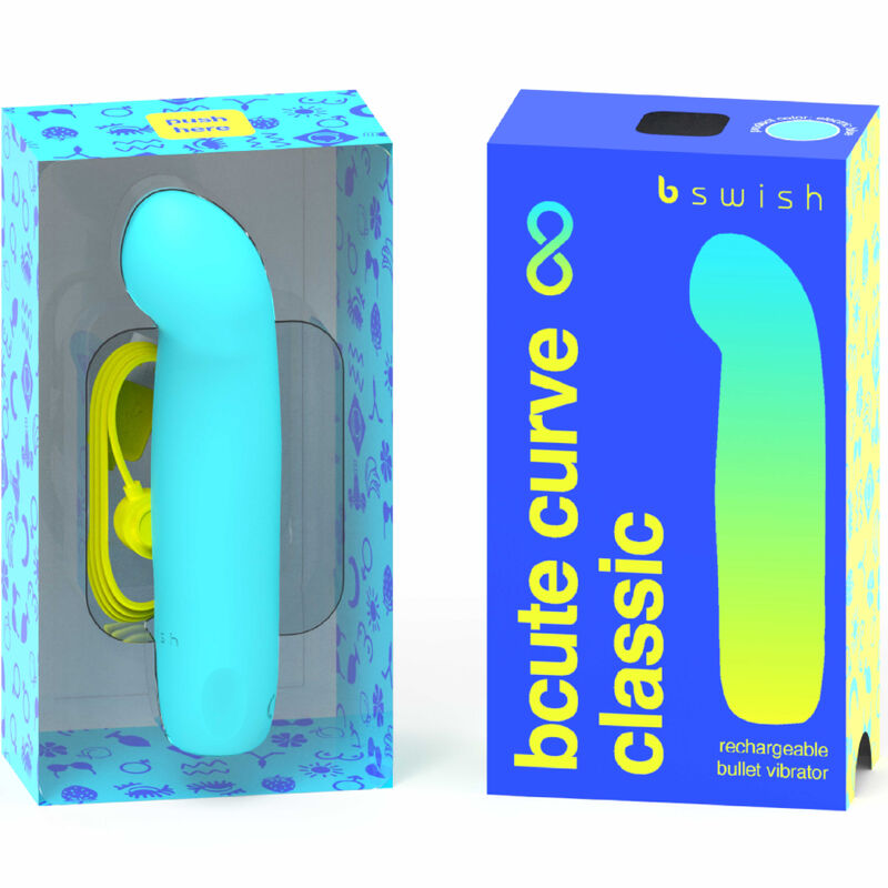 B SWISH - BCUTE CURVE INFINITE CLASSIC BLUE SILICONE RECHARGEABLE VIBRATOR