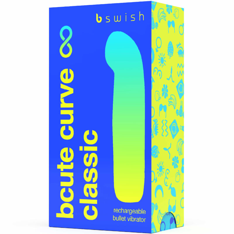 B SWISH - BCUTE CURVE INFINITE CLASSIC BLUE SILICONE RECHARGEABLE VIBRATOR