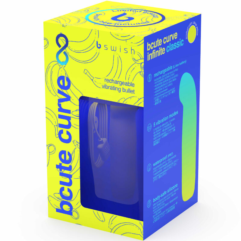 B SWISH - VIBRATEUR EN SILICONE RECHARGEABLE BCUTE CURVE INFINITE CLASSIC ÉDITION LIMITÉE JAUNE