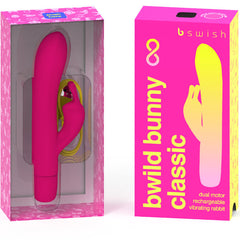 B SWISH - VIBRADOR CLÁSICO RECARGABLE BWILD BUNNY INFINITE SILICONA ROSA