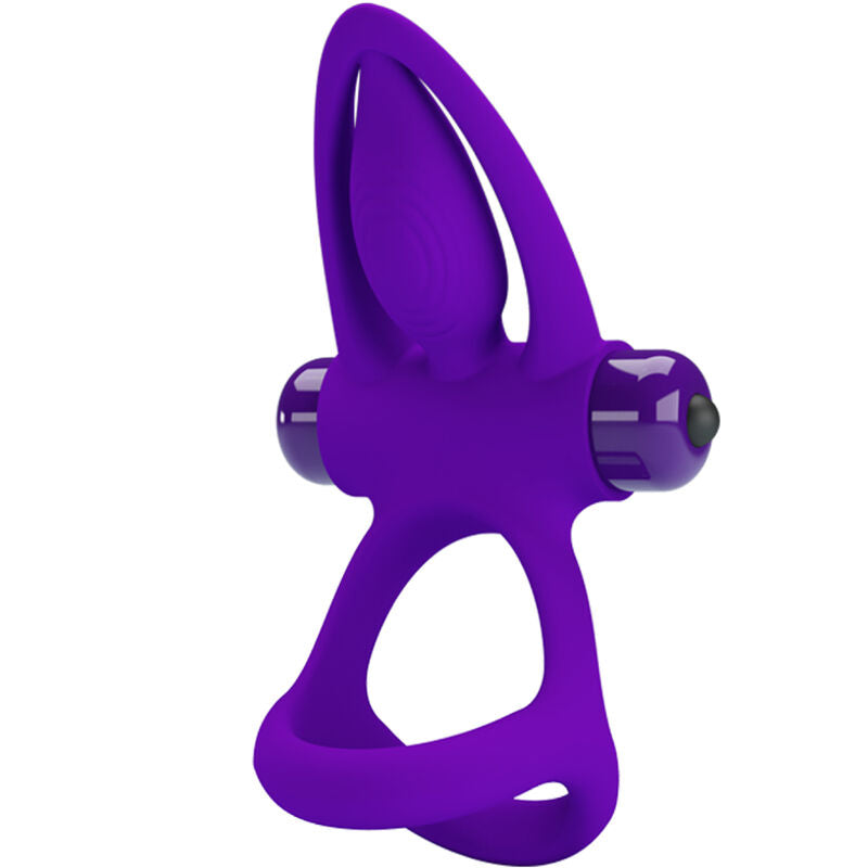 PRETTY LOVE - ANILLO VIBRADOR DE SILICONA VIOLETA 10 VIBRACIONES