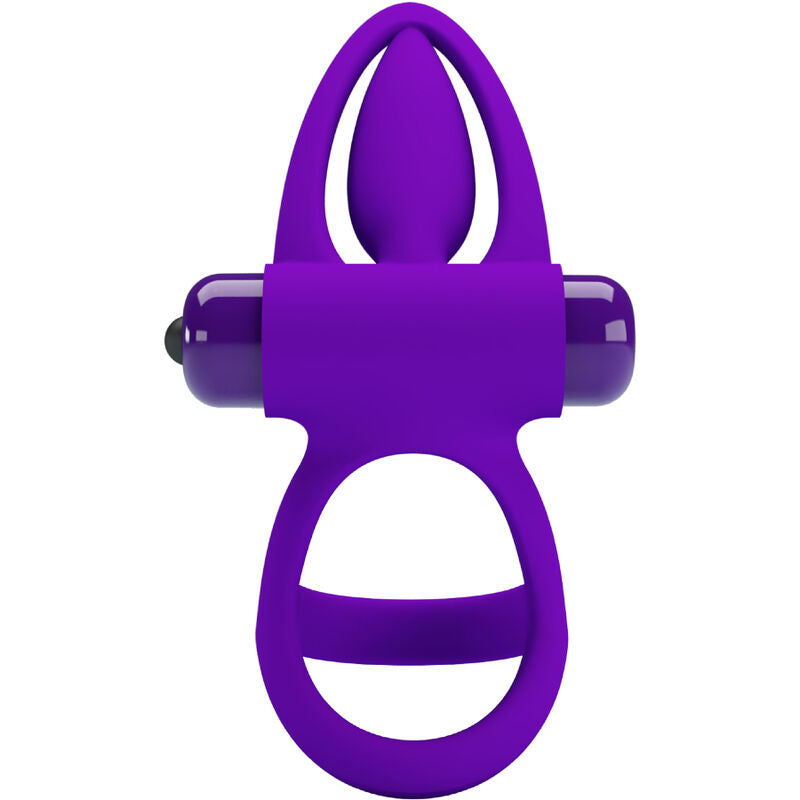 PRETTY LOVE - ANILLO VIBRADOR DE SILICONA VIOLETA 10 VIBRACIONES