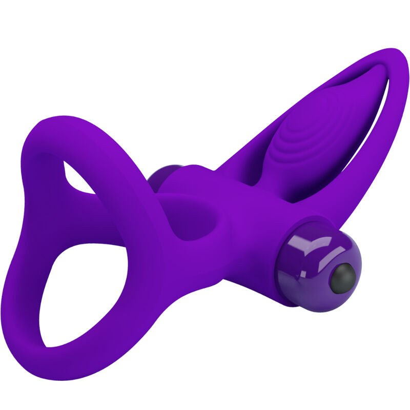 PRETTY LOVE - ANILLO VIBRADOR DE SILICONA VIOLETA 10 VIBRACIONES