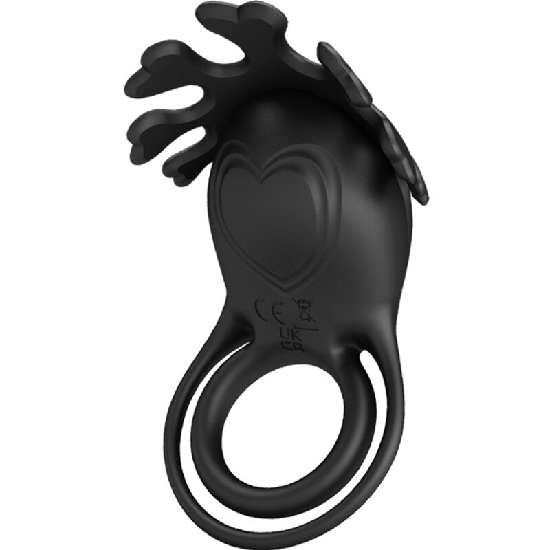 PRETTY LOVE - RUBEN 7 VIBRACIONES ANILLO VIBRADOR DE SILICONA NEGRO