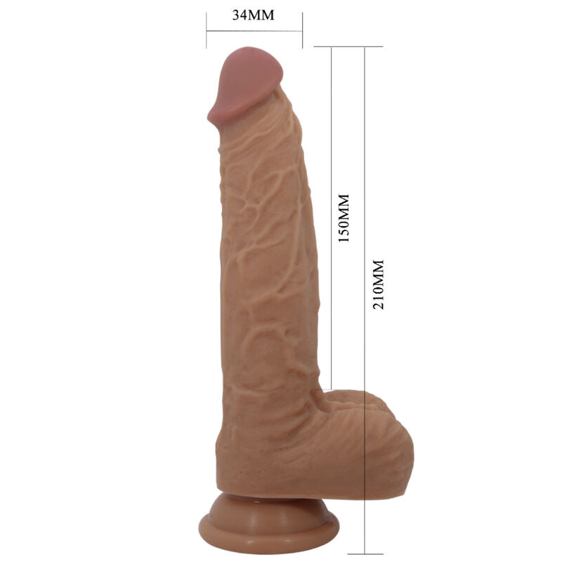 PRETTY LOVE - JONATHAN SILICONE DILDO 3 VIBRATIONS + 3 SIZES INSERTION REMOTE CONTROL 21 CM