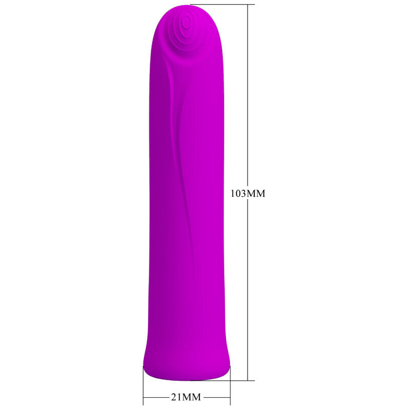 PRETTY LOVE - CURTIS MINI SUPER POWER VIBRADOR 12 VIBRACIONES EN SILICONA MORADA