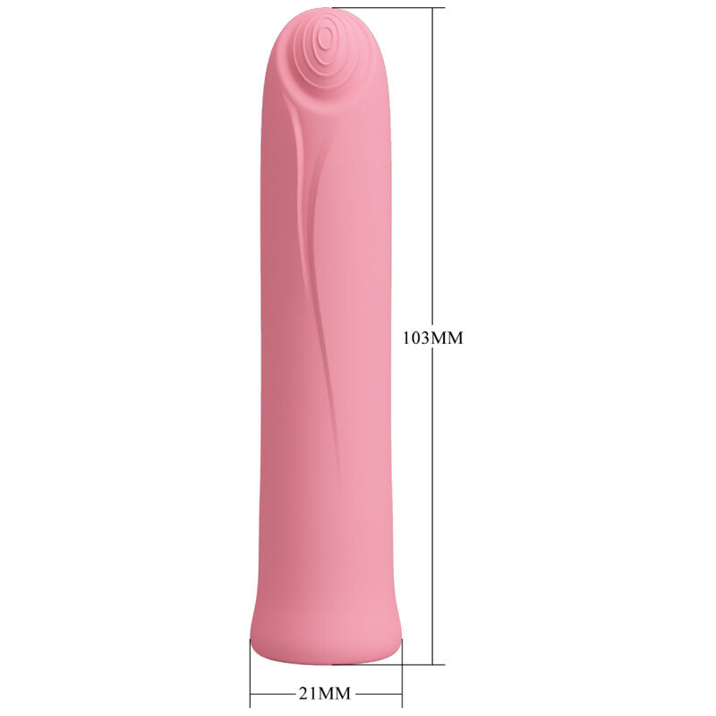 PRETTY LOVE - VIBRATEUR CURTIS MINI SUPER POWER 12 VIBRATIONS EN SILICONE ROSE