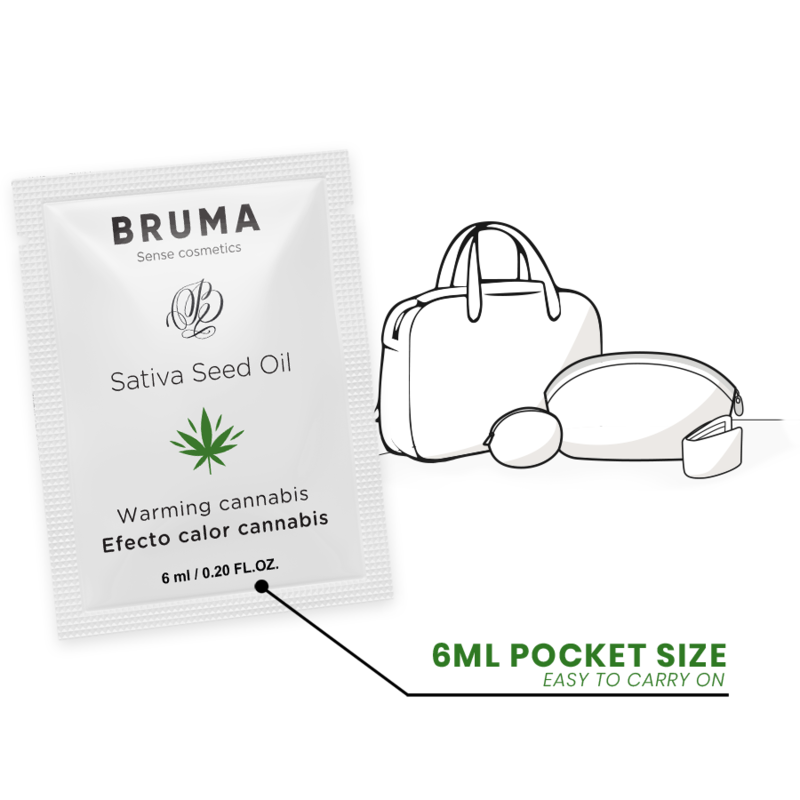 BRUMA - HUILE DE GRAINES DE SATIVA GEL GLISSANT RÉCHAUFFANT SAVEUR DE CANNABIS 6 ML