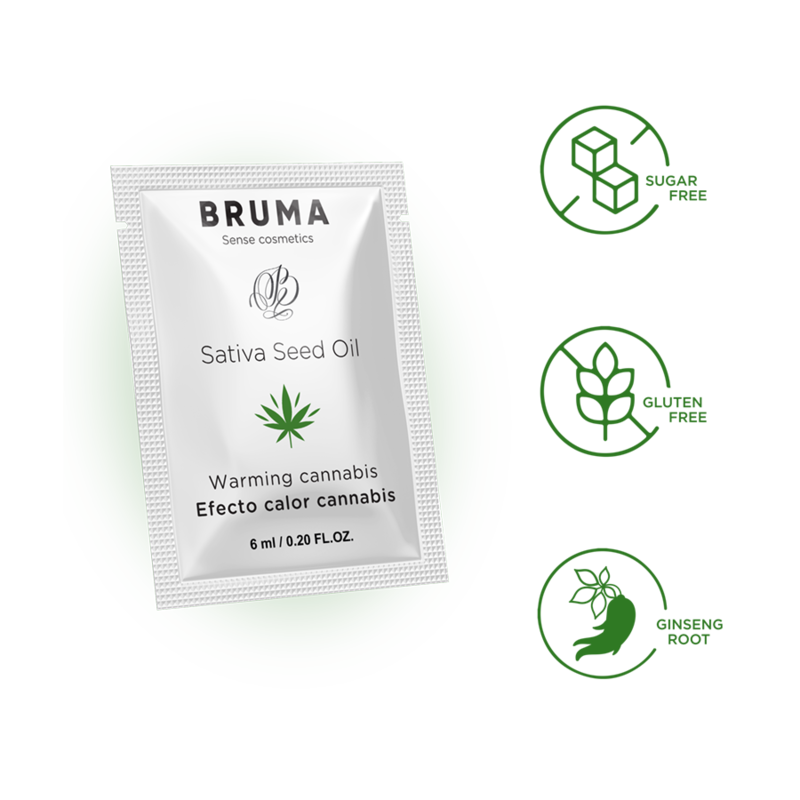 BRUMA - SATIVA SEED OIL WARMING SLIP-ON CANNABIS FLAVOR 6 ML