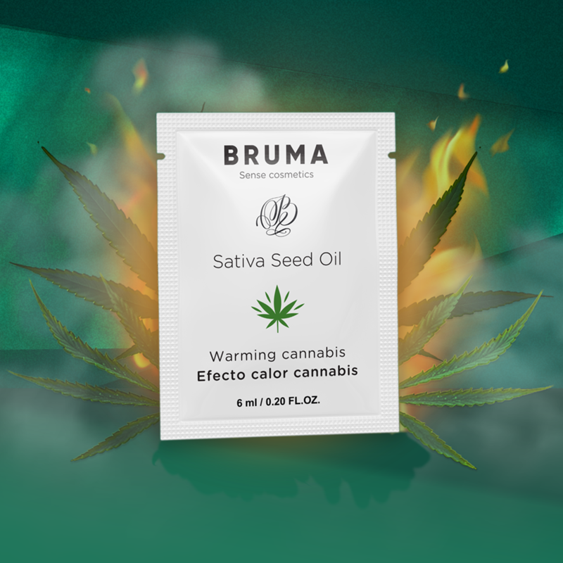 BRUMA - HUILE DE GRAINES DE SATIVA GEL GLISSANT RÉCHAUFFANT SAVEUR DE CANNABIS 6 ML