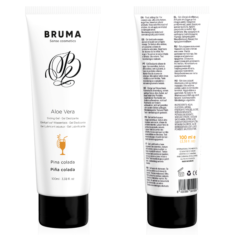 BRUMA - SLIPPERY GEL WITH ALOE VERA PINA COLADA FLAVOR 100 ML