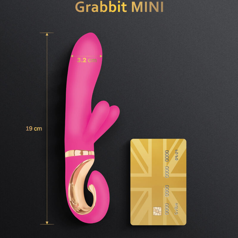 G-VIBE - GRABBIT MINI VIBRADOR DE SILICONA ROSA