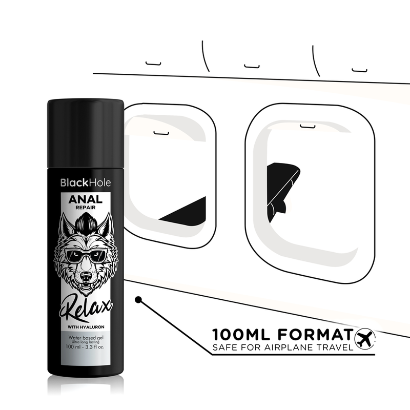 BLACK HOLE - REPARACIÓN ANAL RELAX A BASE DE AGUA CON HIALURÓN 100 ML