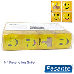 PASANTE - SMILEY CONDOMS BAG 144 UNITS