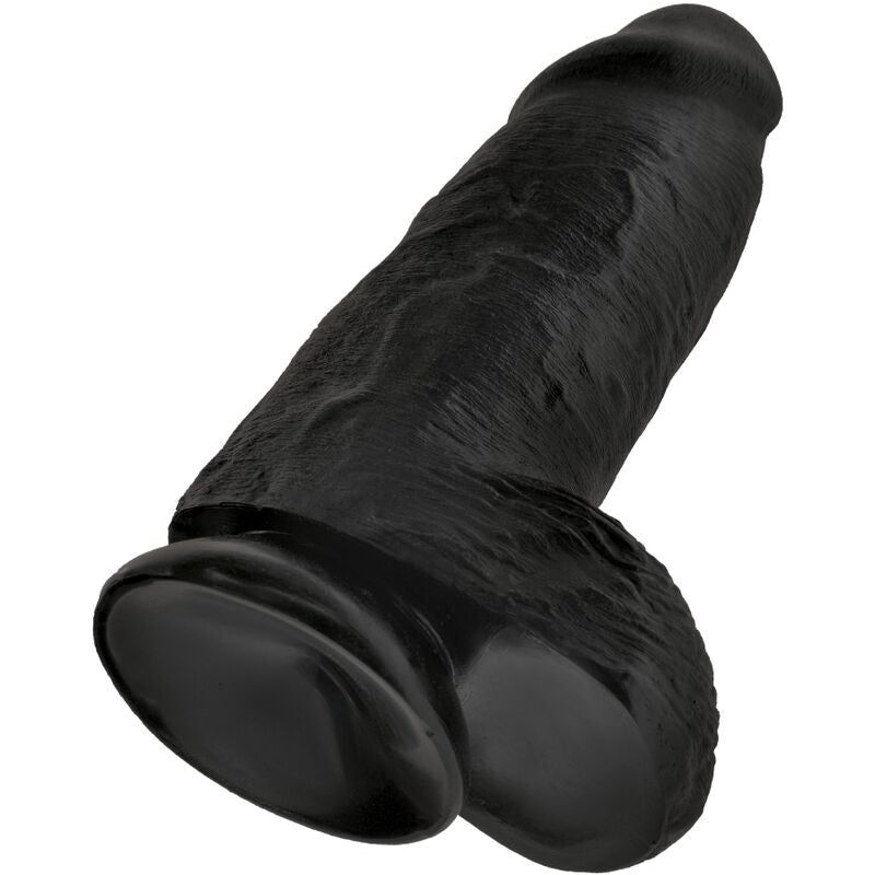 KING COCK - REALISTIC CHUBBY PENIS 23 CM BLACK