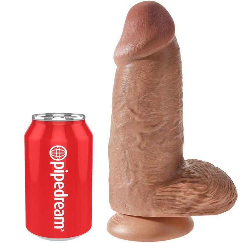 KING COCK - REALISTIC CHUBBY PENIS 23 CM CARAMEL