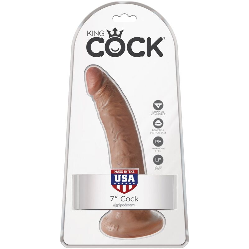 KING COCK - PENE REALISTA 17,5 CM CARAMELO