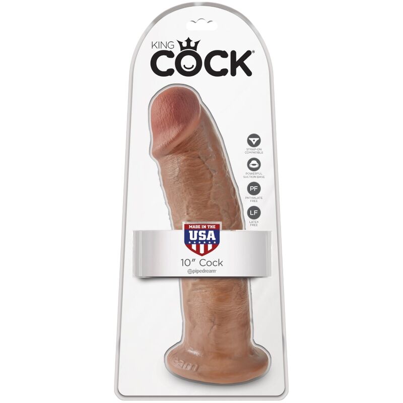 KING COCK - PENE REALISTA 24 CM CARAMELO