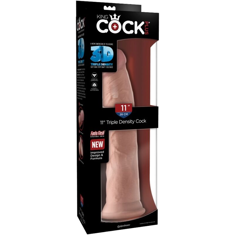 KING COCK - PENE REALISTA 3D 26 CM LIGERO