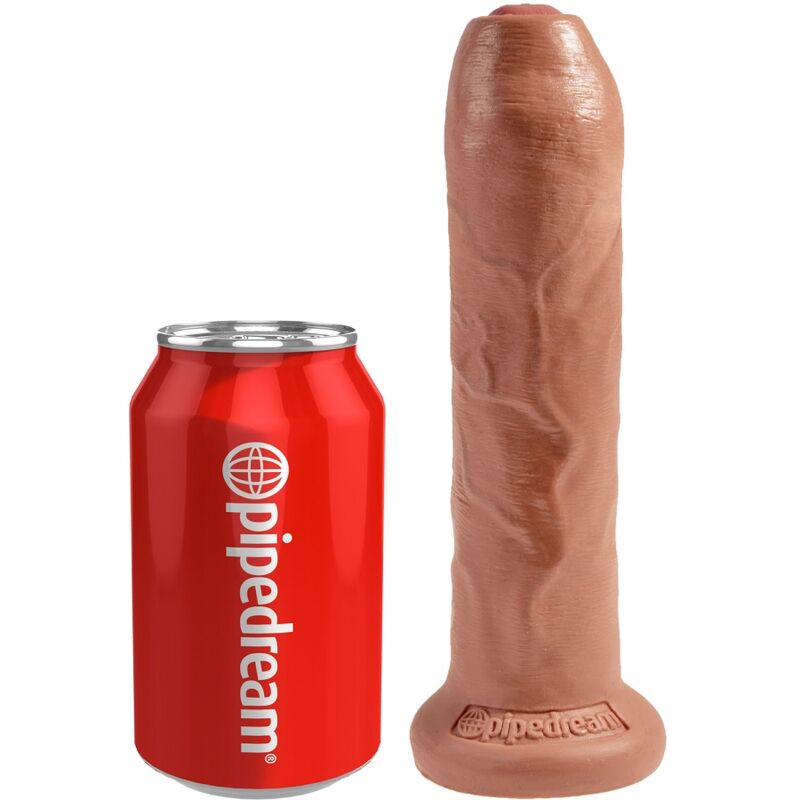 KING COCK - REALISTIC UNCUT PENIS 17.8 CM CARAMEL