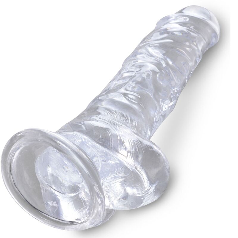 KING COCK - CLEAR REALISTIC PENIS WITH BALLS 16.5 CM TRANSPARENT