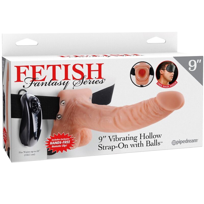 FETISH FANTASY SERIES - ARNÉS AJUSTABLE CONTROL REMOTO PENE REALISTA CON TESTICULOS 23 CM