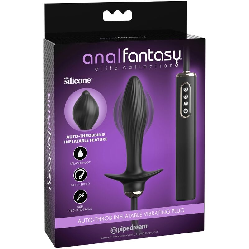 COLECCIÓN ANAL FANTASY ELITE - PLUG HINCHABLE Y VIBRADOR AUTO-THROB