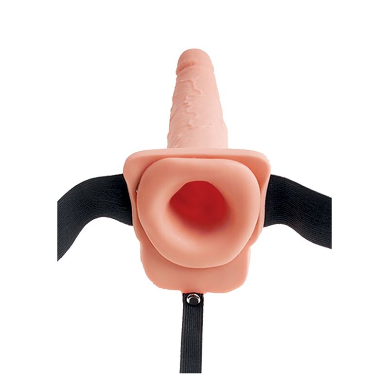 FETISH FANTASY SERIES - ARNÉS AJUSTABLE PENE REALISTA CON BOLAS SQUIRTING 19 CM