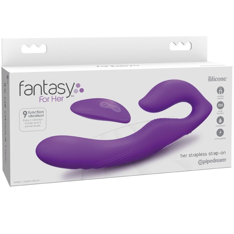 FANTASY FOR HER - DOUBLE PENETRATION VIBRATOR REMOTE CONTROL 9 LEVELS PURPLE