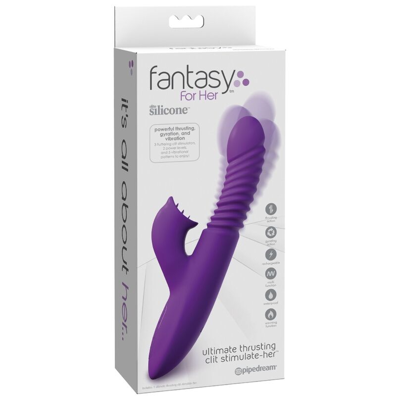 FANTASÍA PARA ELLA - ESTIMULADOR DE CLITORIS CON FUNCIÓN DE OSCILACIÓN TÉRMICA Y VIBRACIÓN MORADO