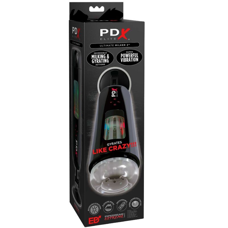 PDX ELITE - STROKER ULTIMATE MILKER 2 ROTATIVO Y VIBRADOR