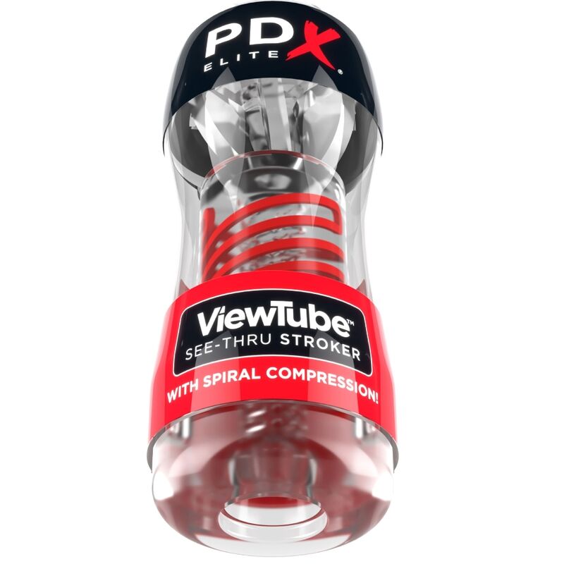 PDX ELITE - STROKER VIEWTUBE 2 SPIRALE COMPRESSION TRANSPARENT