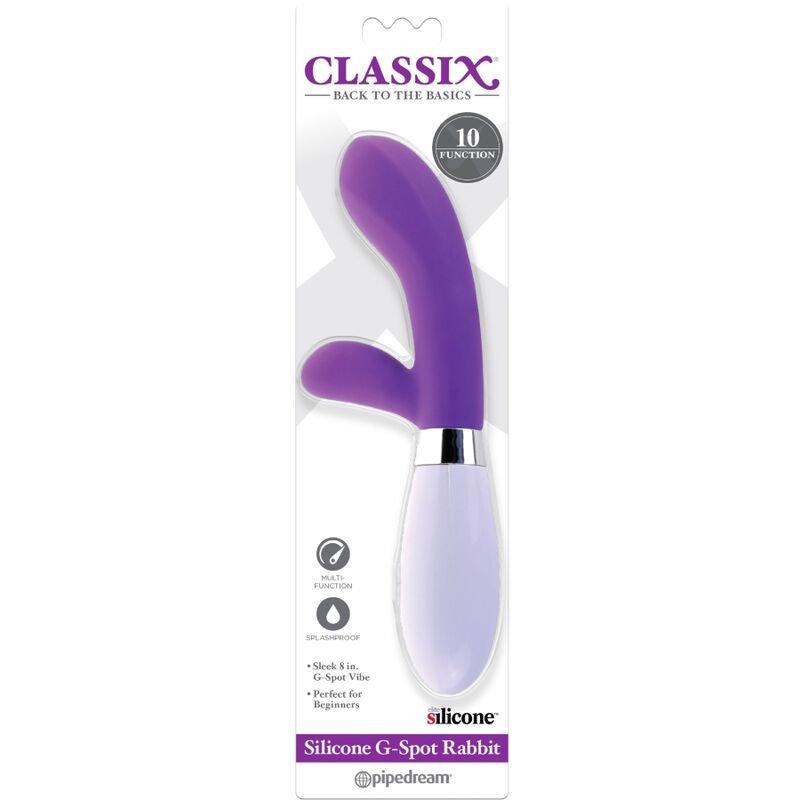 CLASSIX - VIBRADOR PUNTO G CONEJO SILICONA MORADO