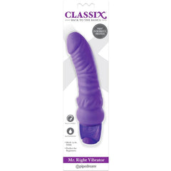 CLASSIX - DILDO VIBRANTE MR. MULTIVELOCIDAD DERECHA 15,5 CM MORADO