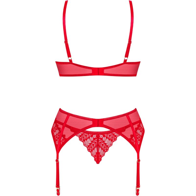 OBSESSIVE - CONJUNTO DE TRES PIEZAS INGRIDIA ROJO XS/S