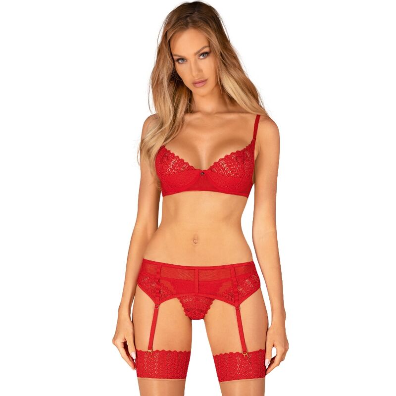 OBSESSIVE - CONJUNTO DE TRES PIEZAS INGRIDIA ROJO XS/S