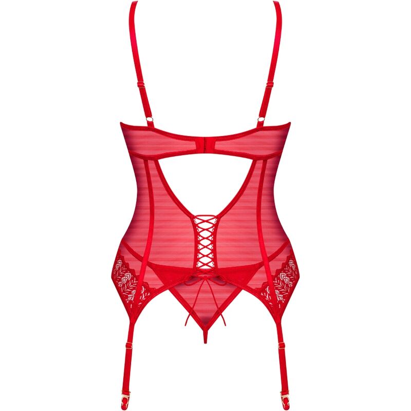 OBSESSIVE - CORSET & STRING INGRIDIA ROUGE XS/S