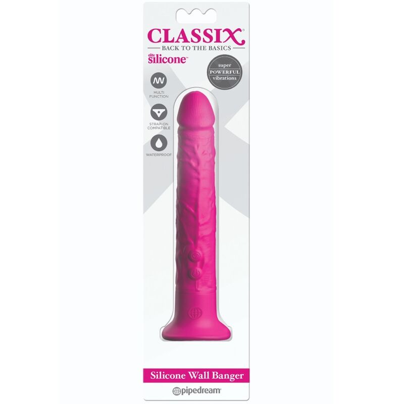 CLASSIX - SILICONE DILDO WALL BANGER 15 CM PINK