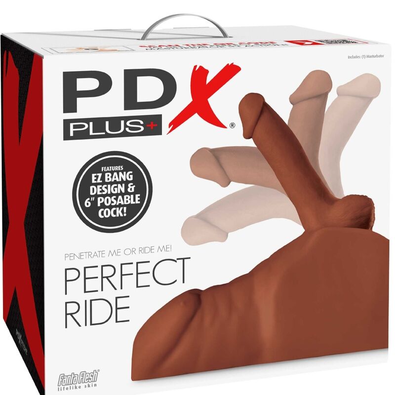 PDX PLUS - MASTURBADOR DE PENE Y ANO PERFECT RIDE MARRÓN