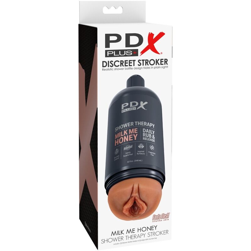 PDX PLUS - STROKER MASTURBADOR DISCRETO BOTELLA DISEÑO MILK ME HONEY CANDY SHAMPOO