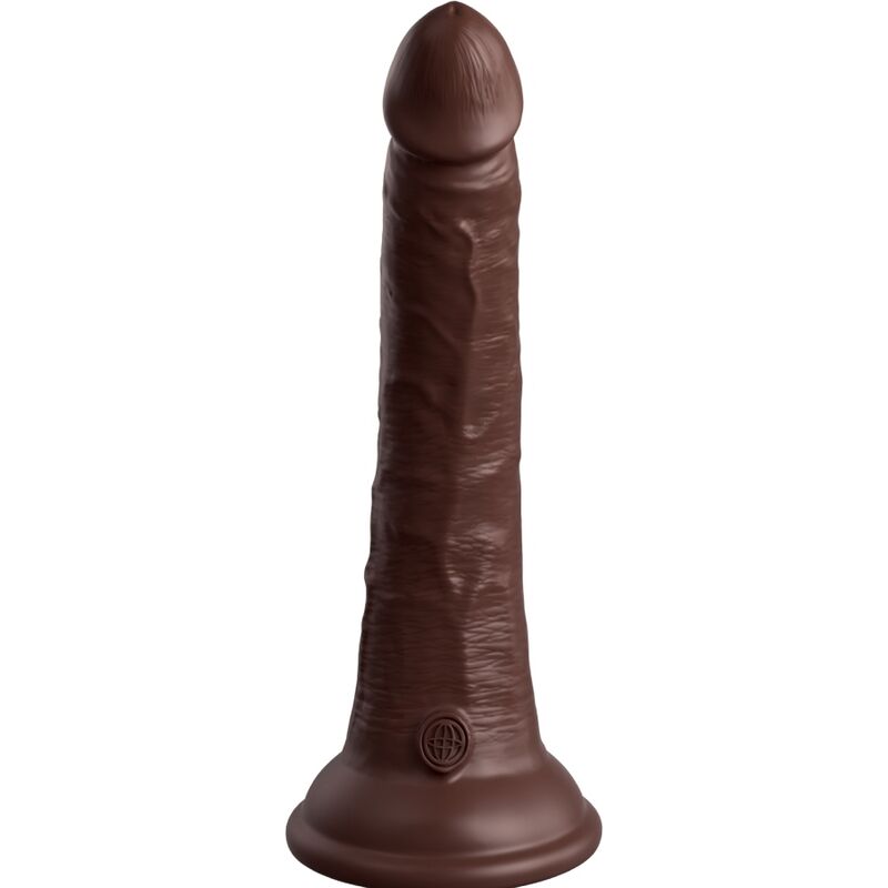 KING COCK - DILDO ELITE REALISTICO DE SILICONA 17,8 CM MARRÓN