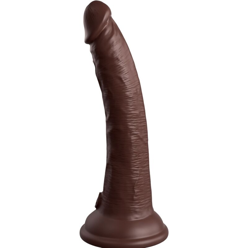 KING COCK - DILDO ELITE REALISTICO DE SILICONA 17,8 CM MARRÓN