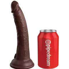 KING COCK - DILDO ELITE REALISTICO DE SILICONA 17,8 CM MARRÓN