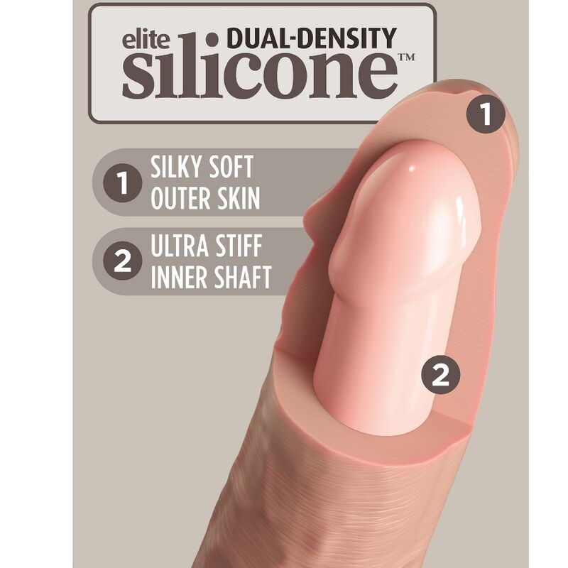 KING COCK - DILDO ELITE REALISTA DE SILICONA 23 CM